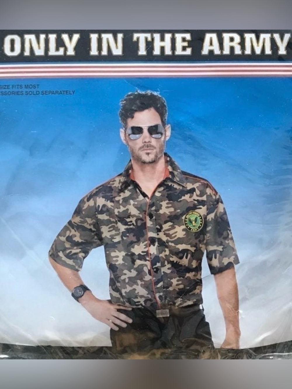 Only In The Army Mens Costume Shirt - One Size